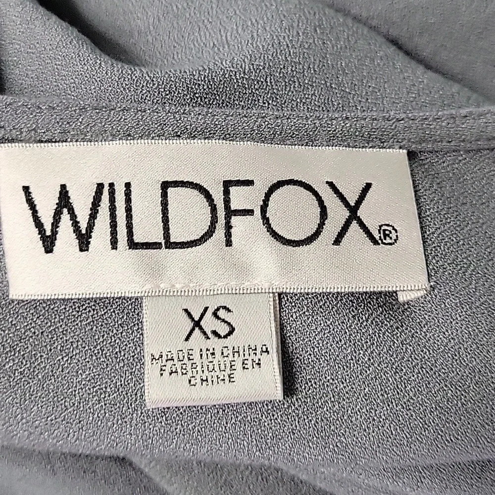 Wildfox Scattered Star Embroidery Mini Dress Grayish Blue‎ Size XS